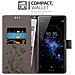 Custodia Compatibile Con Sony Xperia Xz2 In Grigio Fiore - Coperchio Protettivo In Design Floreale Con Chiusura Magnetica, Funzione Stand E Slot Per Carte - Foto miniatura 5