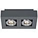 Luce Moderna In Alluminio Nero A Montaggio Superficiale 2, Gu10 - Foto miniatura 1