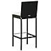 Set Bar Da Giardino 3 Pz Con Cuscini Polyrattan Nero - Foto miniatura 6