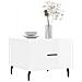 Tavolini Salotto 2pz Bianco Lucido 50x50x40cm Legno Multistrato - Foto miniatura 3