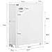 Carrellino Salvaspazio Mensola Nicchia 20cm Con Ruote Organizzatore Bagno Mobiletto Bagno Mobile Porta Carta Igienica Bianco 20x60x75cm Bzr111-w - Foto miniatura 4