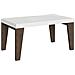 Tavolo Allungabile 90x160/264 Cm Naxy Mix Piano Bianco Frassino - Gambe Noce - Bianco Frassino /noce - Foto miniatura 3