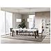 Tavolo Allungabile 90x160/264 Cm Naxy Mix Piano Bianco Frassino - Gambe Noce - Bianco Frassino /noce - Foto miniatura 4