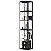 Scaffale stile loft con ripiani in legno, 6 ripiani, 40x32x192 cm, Colore Nero - Foto miniatura 2
