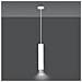 Lampada A Sospensione Kibo - Bianco, Cromo - Acciaio Verniciato A Polvere - 8x100x8 Cm - Foto miniatura 3