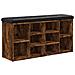 Panca Porta Scarpe Rovere Fumo 102x32x50 Cm Legno Multistrato - Foto miniatura 2