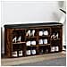 Panca Porta Scarpe Rovere Fumo 102x32x50 Cm Legno Multistrato - Foto miniatura 1