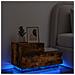 Comodino Con Luci Led Rovere Fumo 70x36x40,5 Cm - Foto miniatura 1