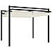 Gazebo Da Giardino Con Tetto Retrattile Crema 3x3m In Alluminio - Foto miniatura 1
