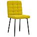 Sedie Da Pranzo 2 Pz Gialle In Velluto - Foto miniatura 3