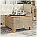 Tavolo Da Giardino Beige 55x55x36 Cm Polyrattan E Legno Acacia - Foto miniatura 3