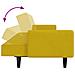 Divano Letto 2 Posti Con Sgabello Giallo In Velluto - Foto miniatura 7