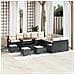 Set da Giardino di 14 Pezzi con Cuscini Nero Polyrattan Acacia,  Divano da Giardino a 2 Posti con Ripostiglio e Cuscini Nero Polyrattan,  Set da Pranzo da Giardino di 4 Pezzi con Cuscini Nero Polyrattan Acacia - Foto miniatura 2