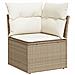 Set di Divani da Giardino 9 Pezzi con Cuscini Beige Polyrattan - Foto miniatura 5