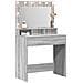 Toeletta  con luci LED Grigio Sonoma 79x41x135 cm - Foto miniatura 3