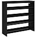 Scarpiera Nera 80x25x81 cm in Legno Multistrato - Foto miniatura 1