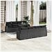 Set Divano da Giardino 9 pcs Nero 100 x 55 x 73 cm Poly Rattan - Foto miniatura 3