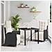 Set da Pranzo per Giardino 3 pcs Nero Poly Rattan - Foto miniatura 2