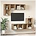 Set mobile TV 4 pcs rovere artigianale 37 x 37 x 142.5 cm - Foto miniatura 2