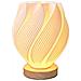 Lampada Da Scrivania Usb Dimmerabile Stampata In 3d Con Base In Legno - Moderna Luce Notturna Da Comodino - Foto miniatura 1