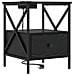 Armadio da Notte con cassetto Rovere nero 41.5 x 40.5 x 55 cm - Foto miniatura 1