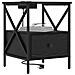 Armadio da Notte con cassetto Rovere nero 41.5 x 40.5 x 55 cm - Foto miniatura 3