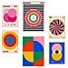Set Di 6 Stampe Forme Geometriche Bauhaus In Colori Vivaci: Illustrazioni Di Design Per Le Pareti Delle Stanze Della Tua Casa A3 & A4 Senza Cornice - Foto miniatura 1