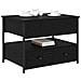 Tavolino da salotto con cassetto Rovere Nero 70 x 50 x 54.5 cm - Foto miniatura 3