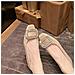 Eleva Il Tuo Stile: Scarpe Da Donna Con Plateau In Pelle, Punta Quadrata E Zeppa Nascosta Da 3cm Champagne 38 - Foto miniatura 2
