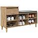 Mobile per scarpe Rovere artigianale 102 x 36 x 60 cm - Foto miniatura 3
