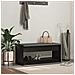 Panca per ingresso con cuscino Rovere Nero 103 x 38 x 45 cm - Foto miniatura 2