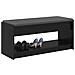 Panca per ingresso con cuscino Rovere Nero 103 x 38 x 45 cm - Foto miniatura 3