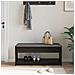 Panca per ingresso con cuscino Rovere Nero 103 x 38 x 45 cm - Foto miniatura 4