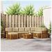 Set divani 9 pcs Naturale e Beige Legno di Acacia Massello - Foto miniatura 2