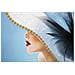 Dipinto Su Tela Dori B Dama Con Cappello Fiorito, 62x92 Cm - Foto miniatura 2
