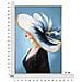 Dipinto Su Tela Dori B Dama Con Cappello Fiorito, 62x92 Cm - Foto miniatura 8