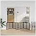 Cancello per cani 4 pcs Nero 100 x 60 cm Acciaio zincato - Foto miniatura 2