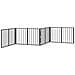 Cancello per cani 4 pcs Nero 100 x 60 cm Acciaio zincato - Foto miniatura 4
