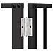 Cancello per cani 4 pcs Nero 100 x 60 cm Acciaio zincato - Foto miniatura 6
