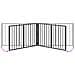 Cancello per cani 4 pcs Nero 100 x 60 cm Acciaio zincato - Foto miniatura 8