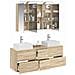 Set di mobili per il bagno 4 pcs Rovere Sonoma - Foto miniatura 3