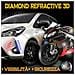 Adesivi Rifrangenti 3D Diamond Refractive Stickers, Ovali 5 x 2,5 cm, Rosso, 2 Pezzi - Foto miniatura 4