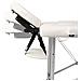 Lettino Massaggio Pieghevole Bianco Crema 3 Zone Con Telaio Alluminio - Foto miniatura 5