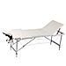 Lettino Massaggio Pieghevole Bianco Crema 3 Zone Con Telaio Alluminio - Foto miniatura 1