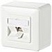 Metz Connect C6amodul 180 - Steckdosenauslass - Rj 45 - 1 Network Socket - Pure White, Ral 9010 (130b11d10002-e)  - Foto miniatura 1