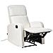 Poltrona Reclinabile In Ecopelle Bianca Con Led E Porta Usb Virrat - Foto miniatura 13