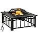 Braciere da Giardino con Attizzatoio 81x81x47 cm XXL in Acciaio - Foto miniatura 1