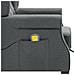 Poltrona Relax Massaggio Poggiapiedi Grigio Chiaro in Tessuto - Foto miniatura 3