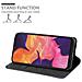 Custodia Compatibile Con Samsung Galaxy A10 In Blu Scuro Marrone - Coperchio Protettiva Con Chiusura Magnetica, Funzione Stand E Tasca Per Le Carte - Foto miniatura 3