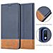 Custodia Compatibile Con Samsung Galaxy A10 In Blu Scuro Marrone - Coperchio Protettiva Con Chiusura Magnetica, Funzione Stand E Tasca Per Le Carte - Foto miniatura 6